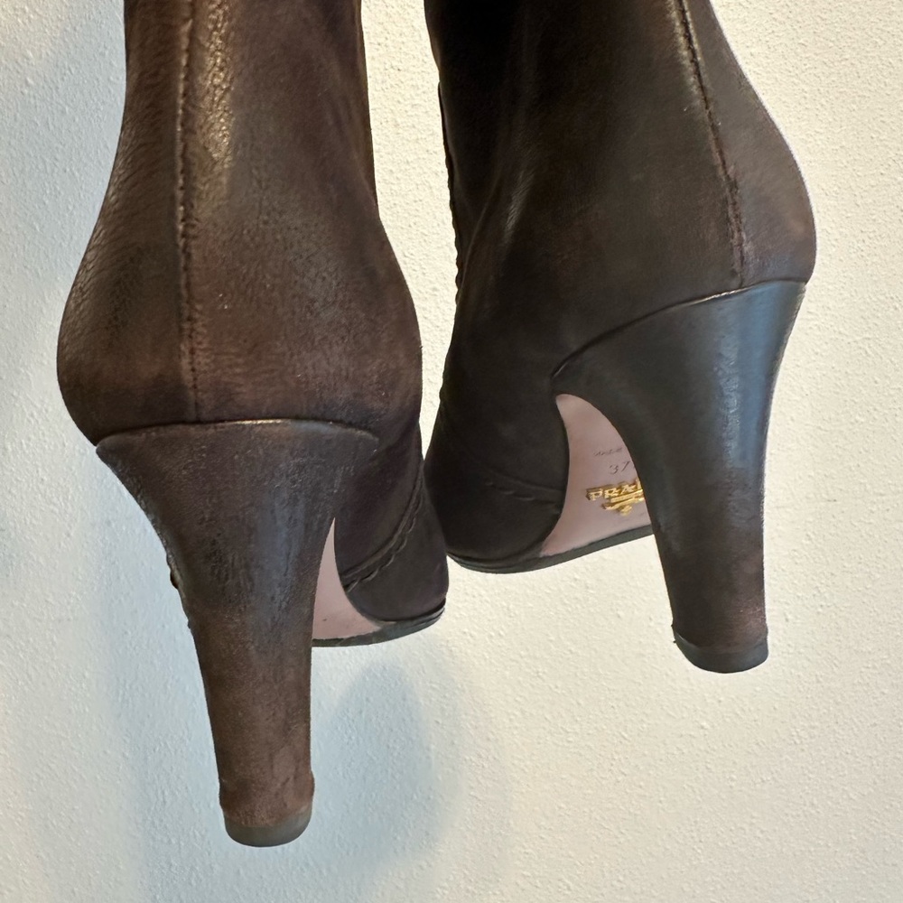 PRADA Nubuck boots 37-1/2 - Picture 8 of 11